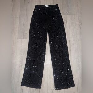 H&M Black Sequin Pants
